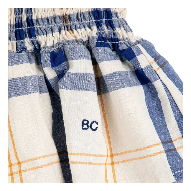 Tartan skirt Organic cotton | White
