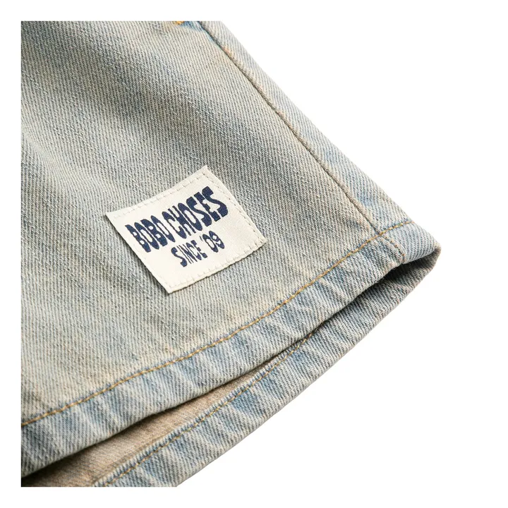 Pantalones cortos vaqueros Bobo Choses desteñidos | Azul- Imagen del producto n°3
