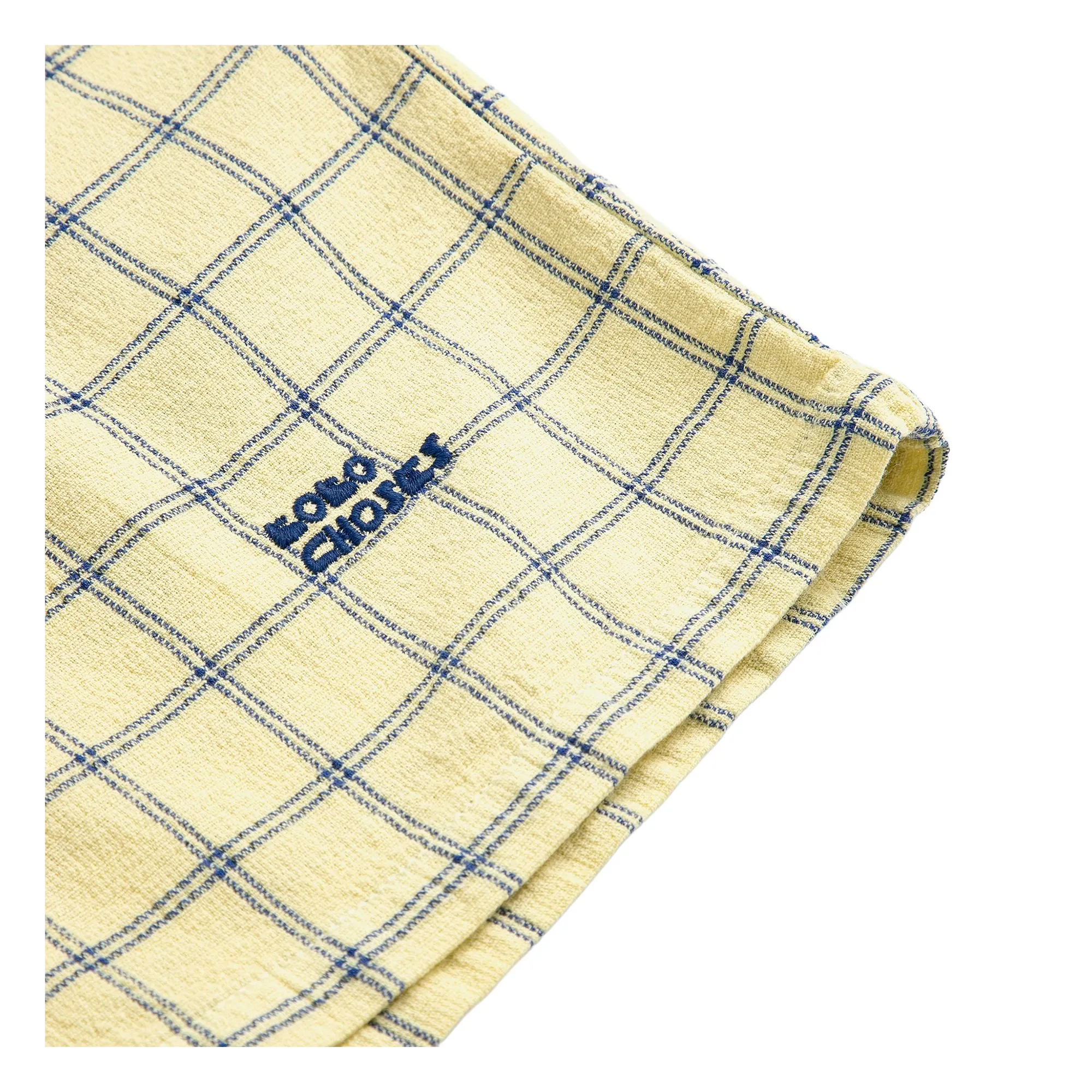 Short Carreaux Coton Bio | Jaune- Image produit n°3
