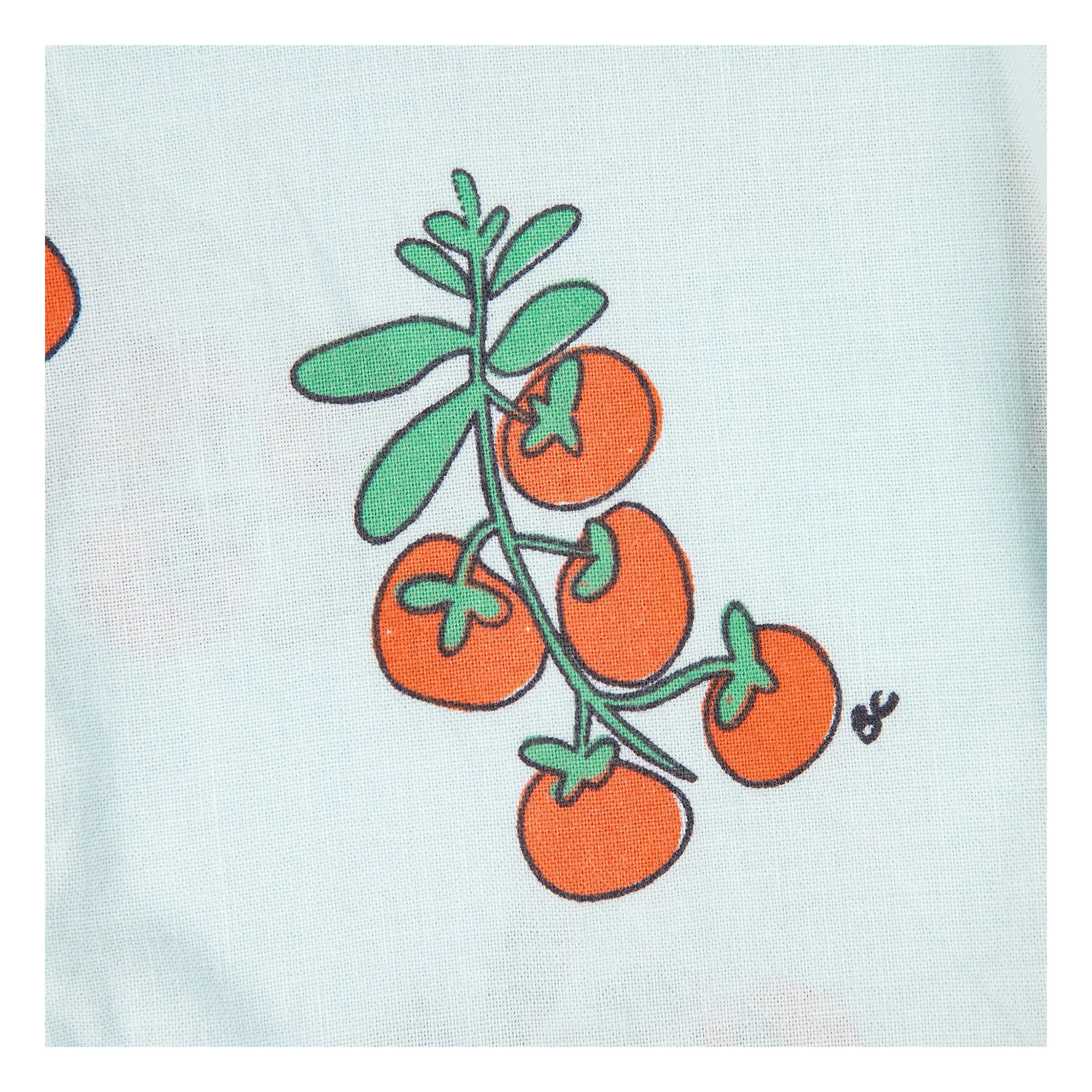 Short Tomates Coton Bio | Bleu pâle- Image produit n°3