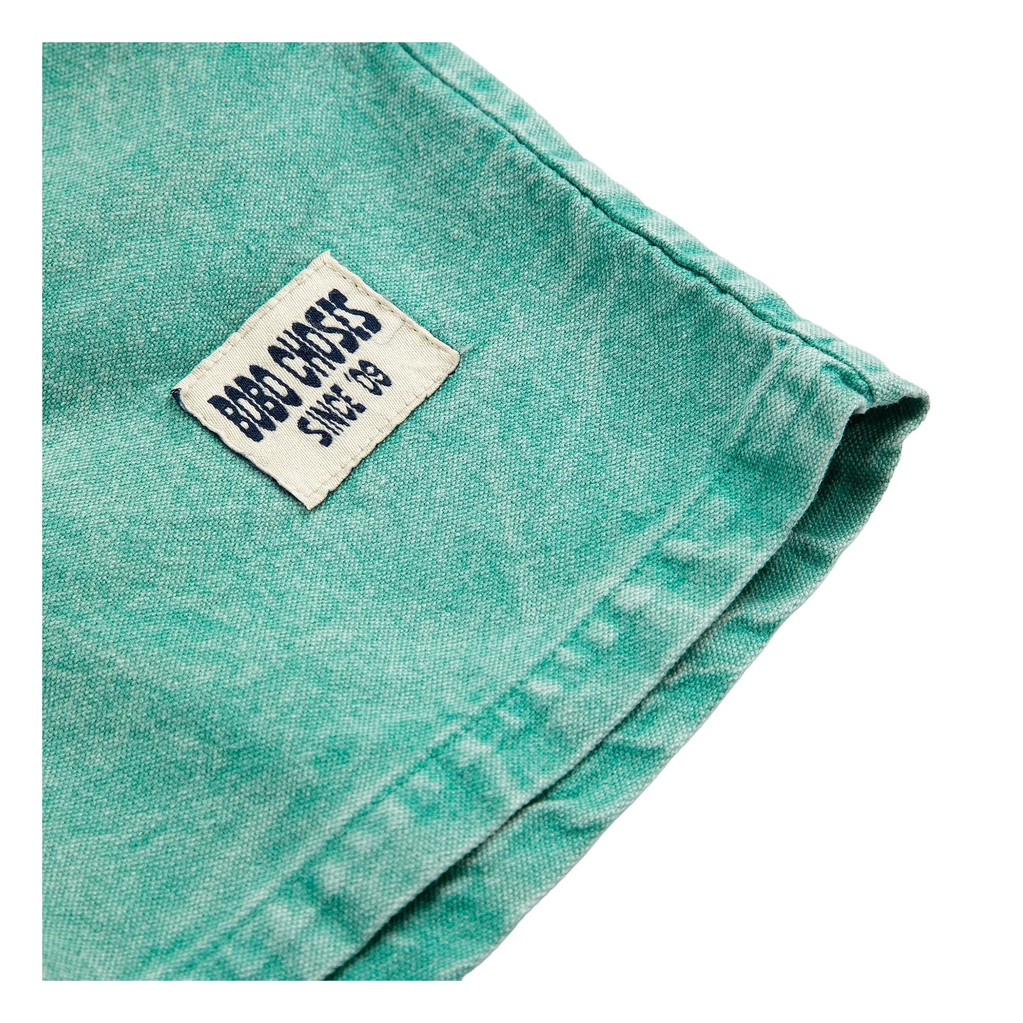 Short Délavé Coton Bio | Vert- Image produit n°3