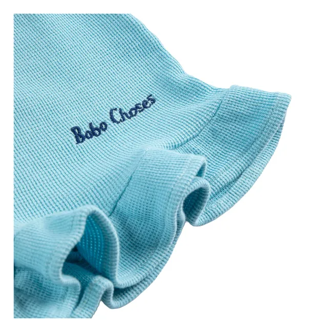 Shorts mit Volants Bobo Choses Bio-Baumwolle | Hellblau