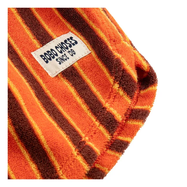 Short Rayé Eponge | Orange