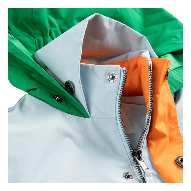 Chaqueta impermeable de fibra reciclada | Azul Claro