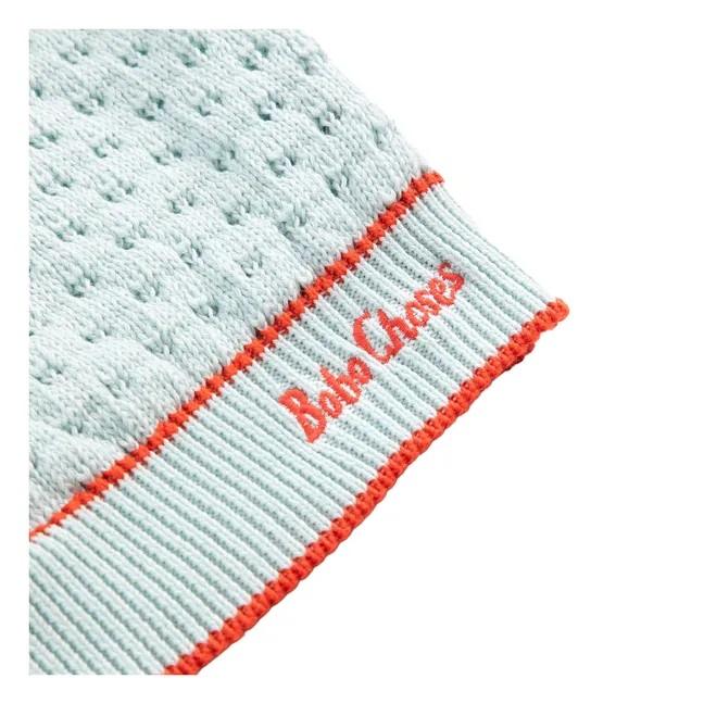 Cardigan Ajouré Coton Bio | Bleu Clair