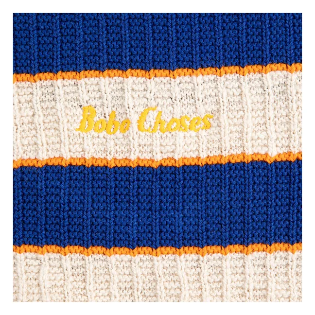 Jersey de rayas de algodón ecológico | Beige chiné