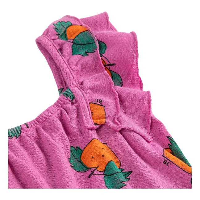 Robe Volants Oranges Coton Bio | Violet