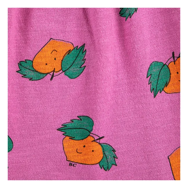 Robe Volants Oranges Coton Bio | Violet