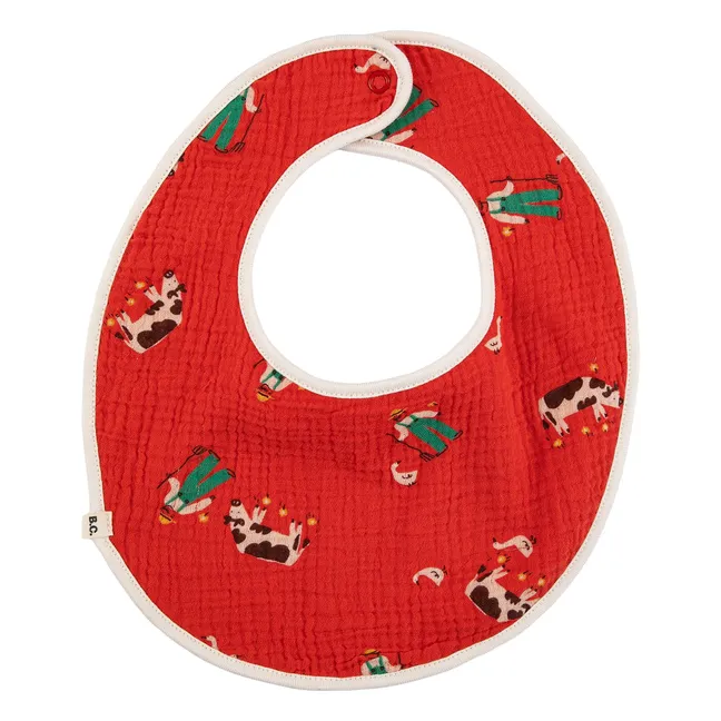 Set of 2 Farm bibs | Red