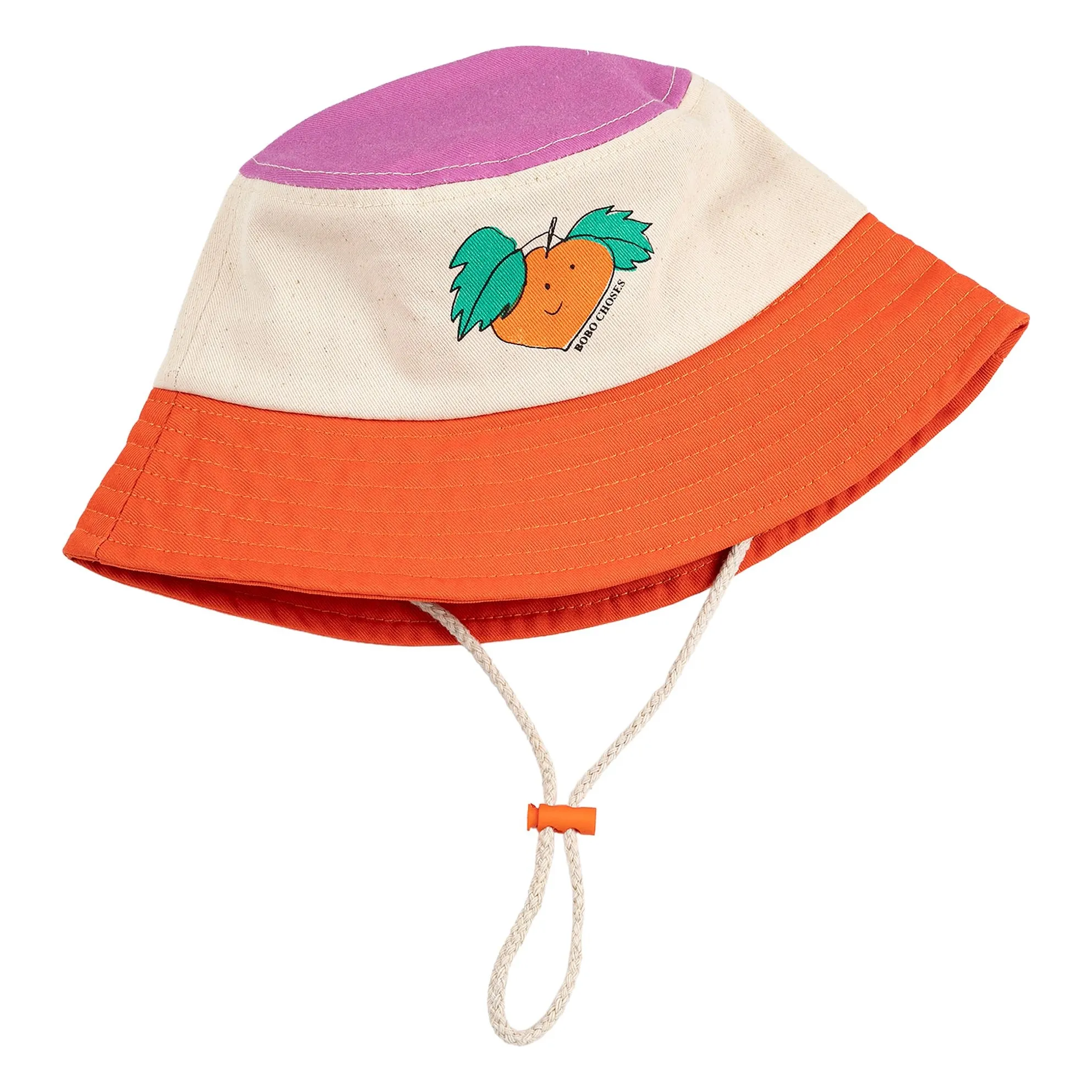 Bobo Choses Orange Colorblock Recycled Fiber Hat