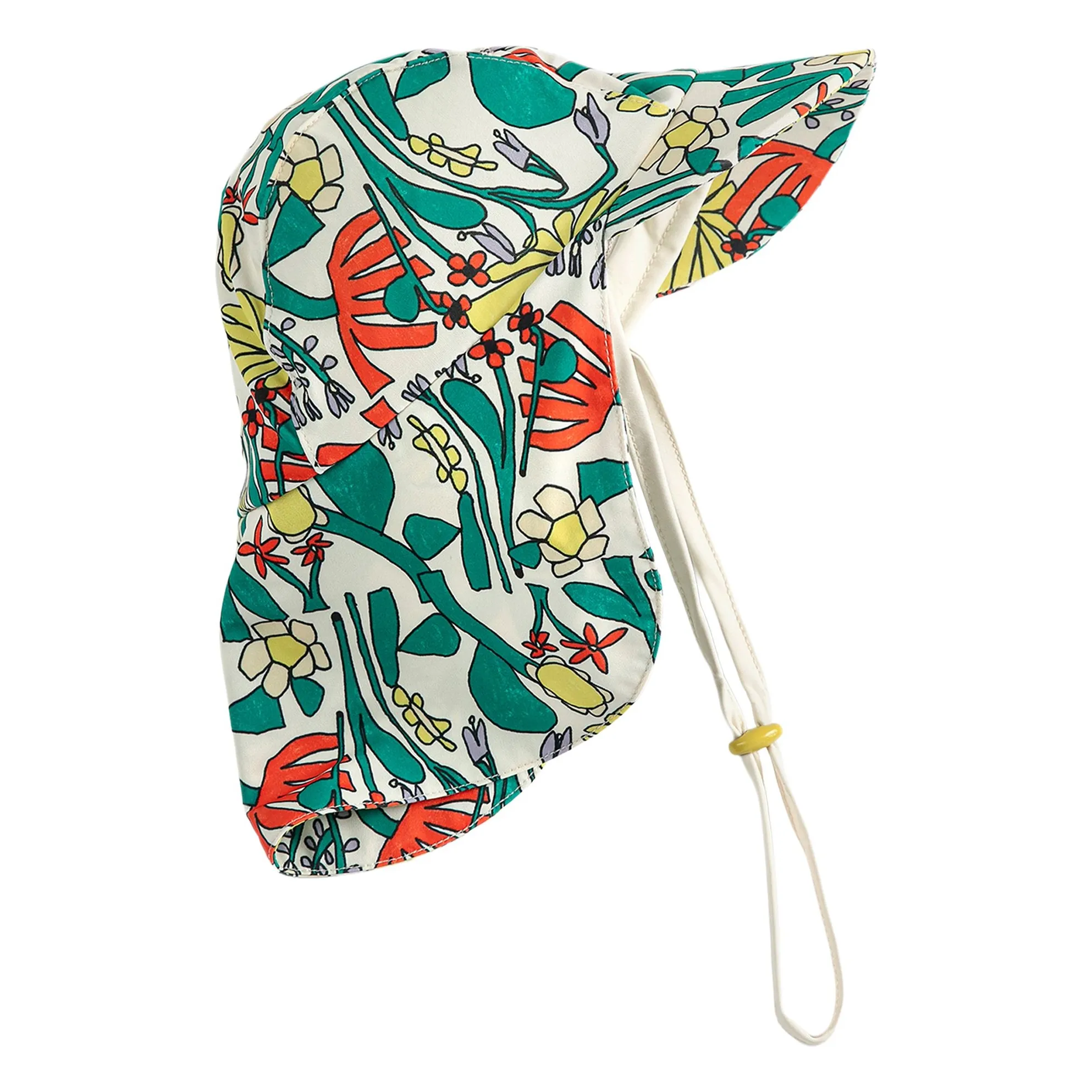 Bobo Choses White Floral Baby Bath Hat