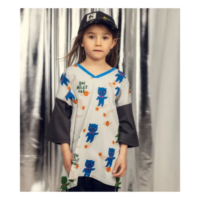 T-shirt Loose Aliens Coton Bio | Gris clair