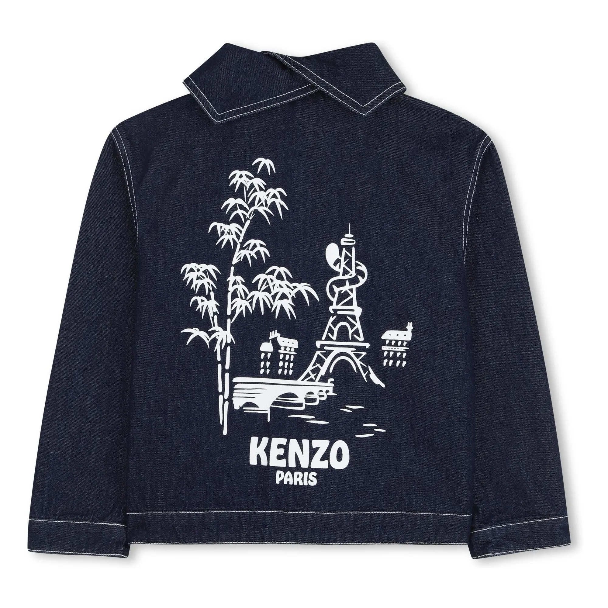 Veste Denim Kenzo Garden  | Bleu foncé- Image produit n°0