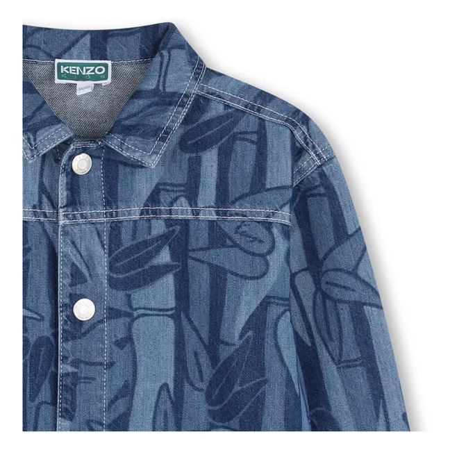 Eden Jungle Bamboo Denim Jacket | Blue