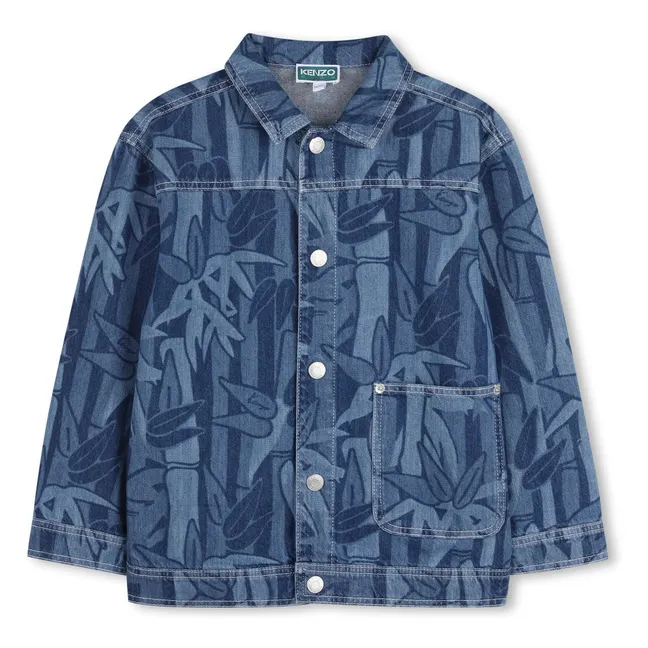 Eden Jungle Bamboo Denim Jacket | Blue