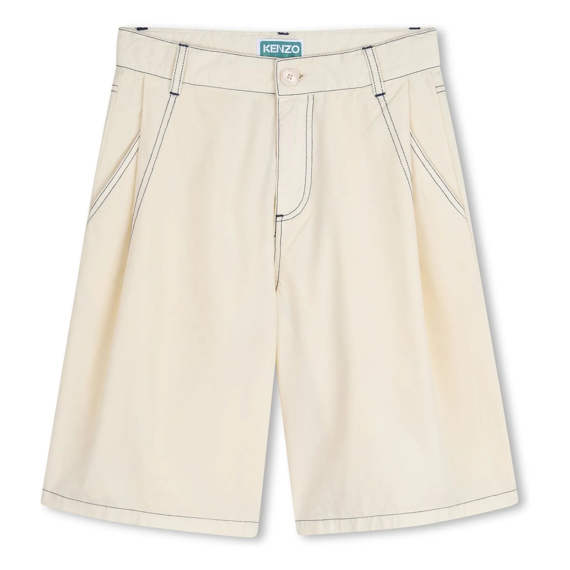 Kenzo Ecru Bermuda Shorts Garden