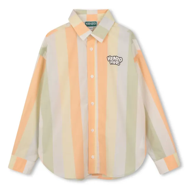 Happy Sweet Bubble Tiger Striped Shirt | Beige