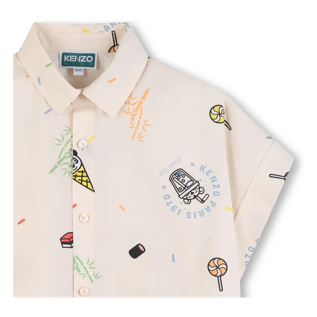 Happy Sweet Panda shirt | Ecru