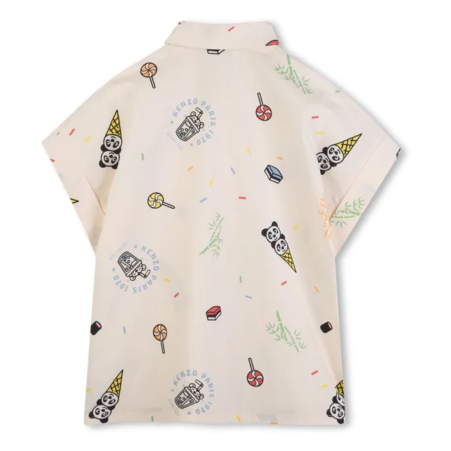Happy Sweet Panda shirt | Ecru