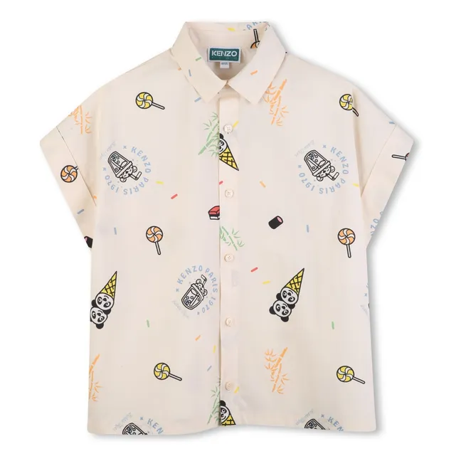 Happy Sweet Panda shirt | Ecru