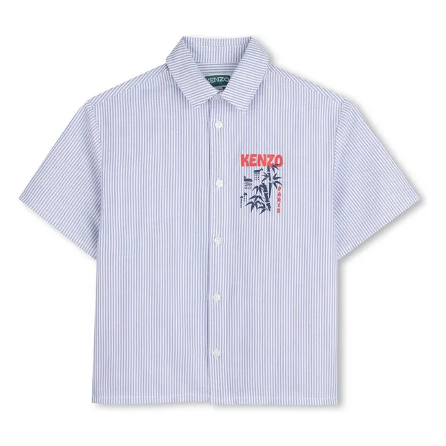 Kenzo Garden Striped Oxford Shirt | Light Blue