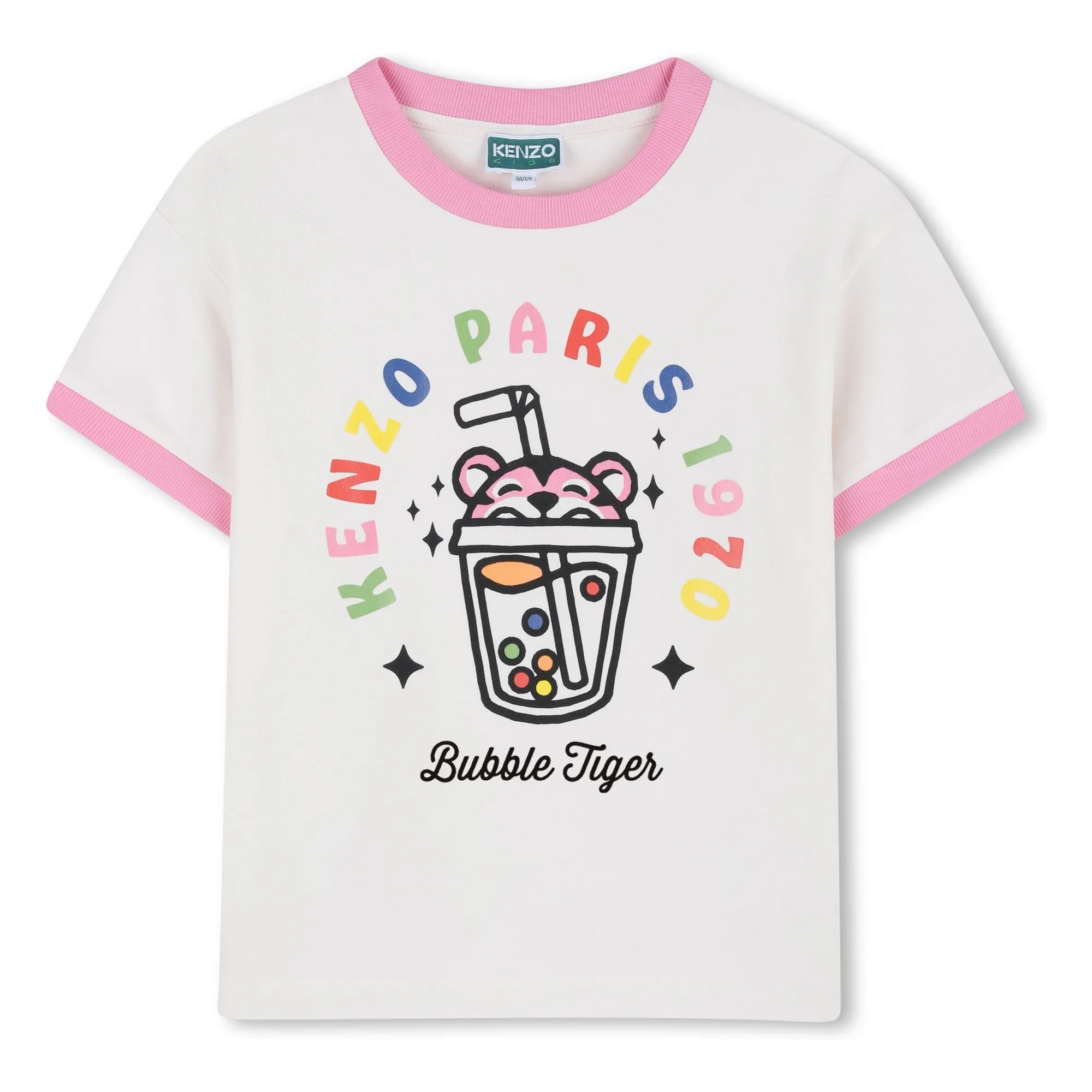 Kenzo White Happy Sweet Bubble Tiger T-Shirt
