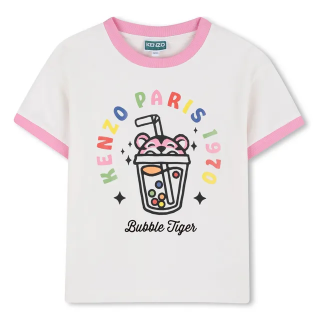 Happy Sweet Bubble Tiger T-shirt | White