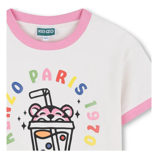 Happy Sweet Bubble Tiger T-shirt | White