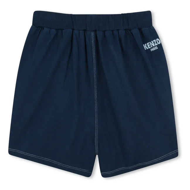 Short Taille Elastiquée Kenzo Garden  | Bleu foncé