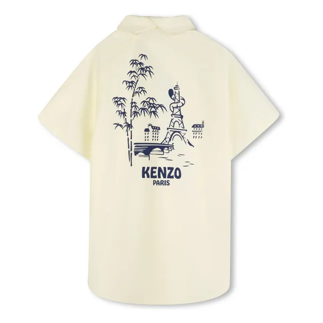 Kleid Hemdbluse Kenzo Garden | Blasses Gelb