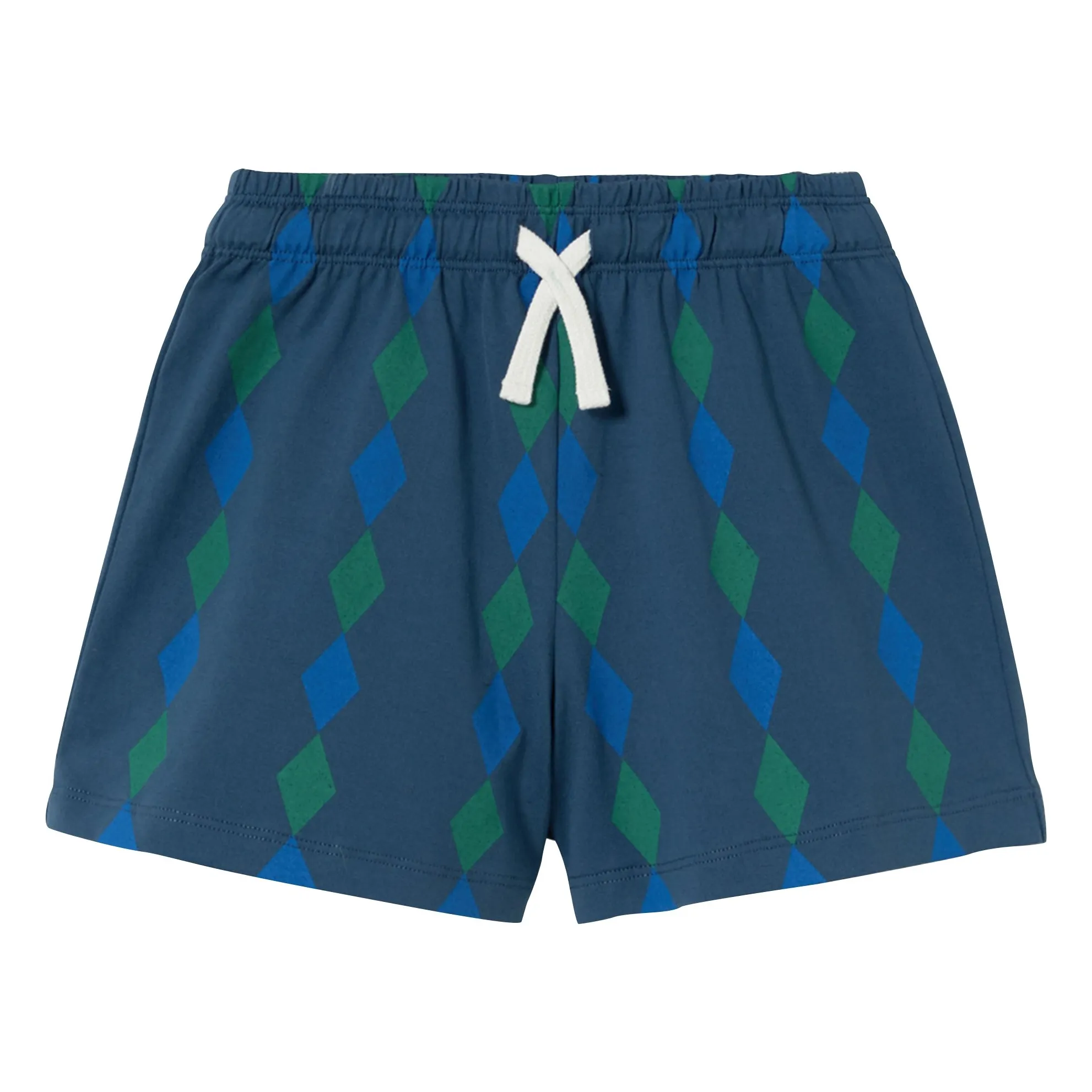 Tinycottons Blue Losange Organic Cotton Shorts