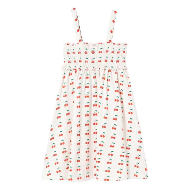 Robe Débardeur Cerises Coton Bio | Blanc