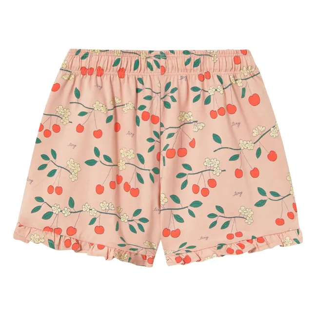 Pantalones cortos Cerises de algodón ecológico | Rosa