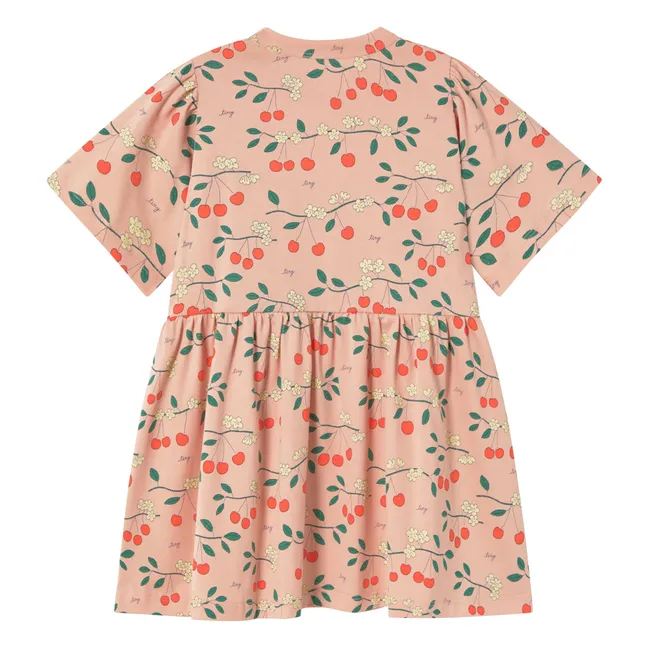 Robe Cerises Coton Bio | Rose pâle