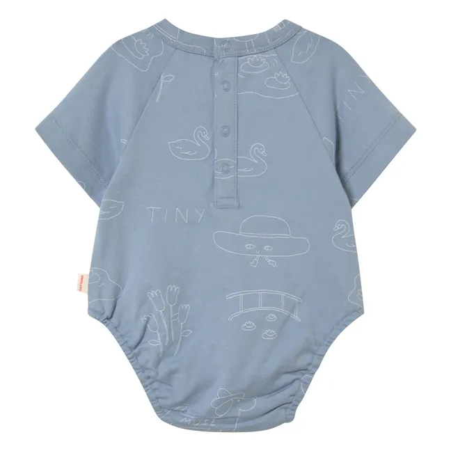 Body Tiny Coton Bio | Azul Gris