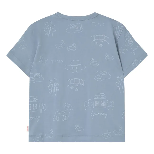 T-shirt Cygnes Tiny Coton Bio | Bleu gris