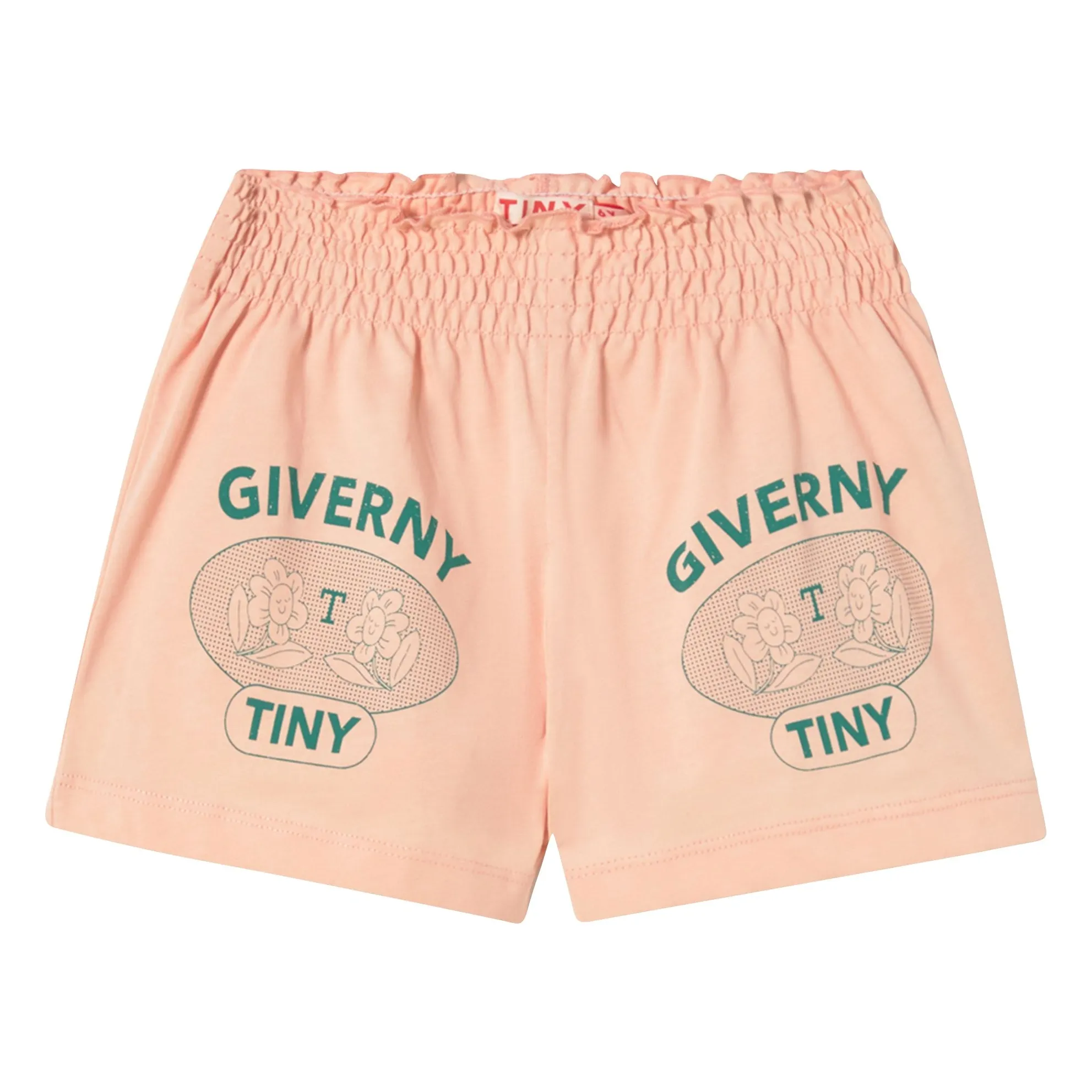 Tinycottons Pale Pink Giverny Organic Cotton Ruffle Shorts