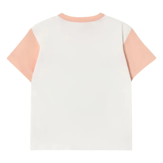 T-shirt Giverny Colorblock Coton Bio | Rose pâle