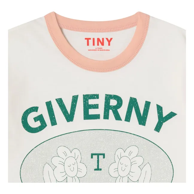 T-shirt Giverny Colorblock Coton Bio | Rose pâle