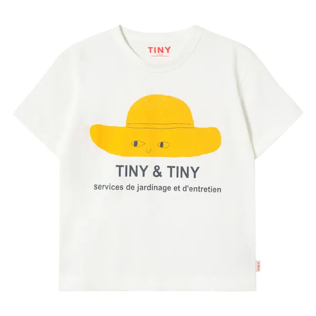 Camiseta de algodón ecológico Tiny &amp; Tiny | Blanco