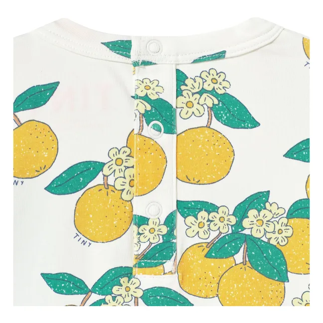 T-shirt Oranges Coton Bio | Blanc