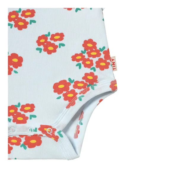 Body Fleuri Coton Bio | Bleu pâle