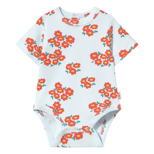 Body Fleuri Coton Bio | Bleu pâle