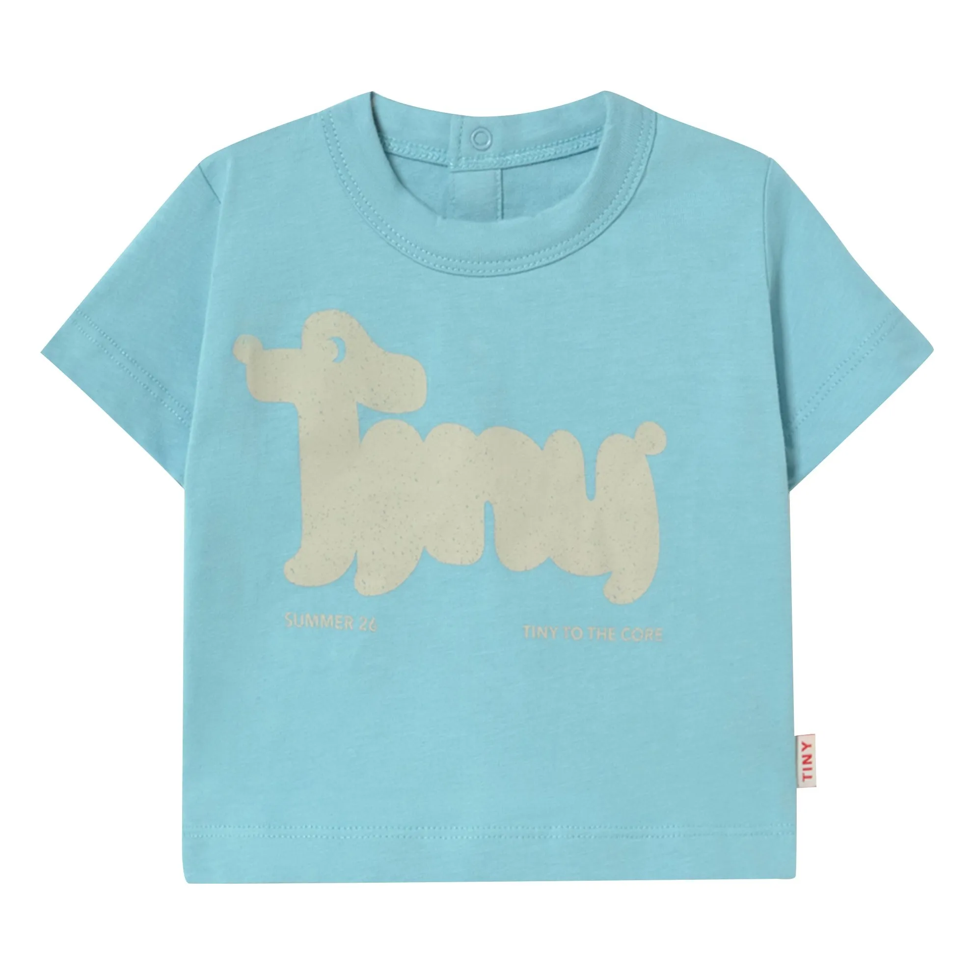 Tinycottons Light Blue T-Shirt Dog Organic Cotton