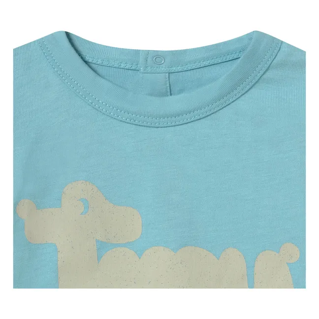 Camiseta Perro Algodón Ecológico | Azul Cielo