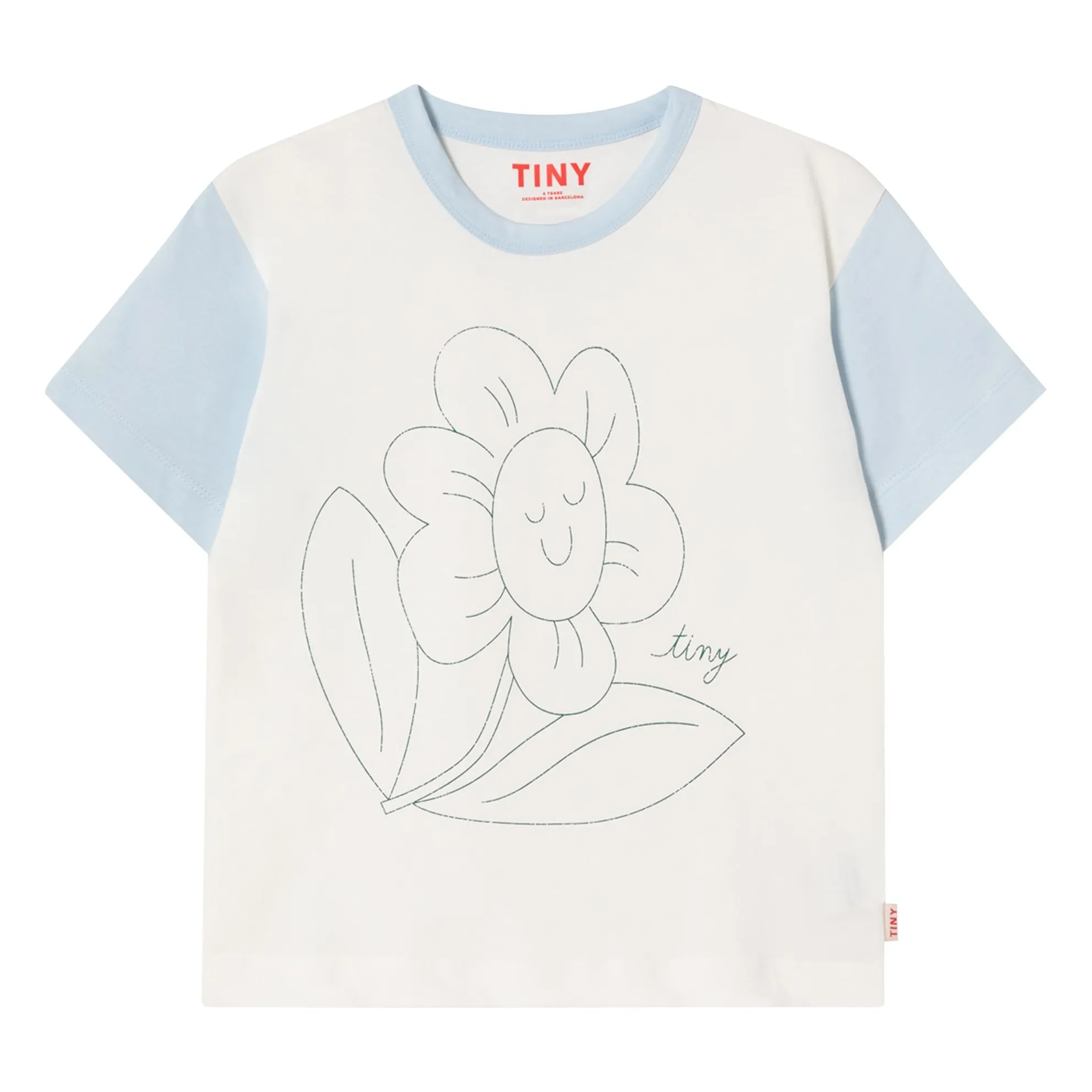 Tinycottons White Fleur Coton Bio T-Shirt