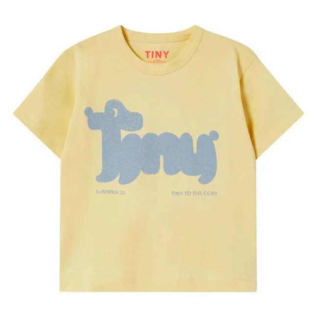 T-shirt Tiny Chien Coton Bio | Jaune pâle