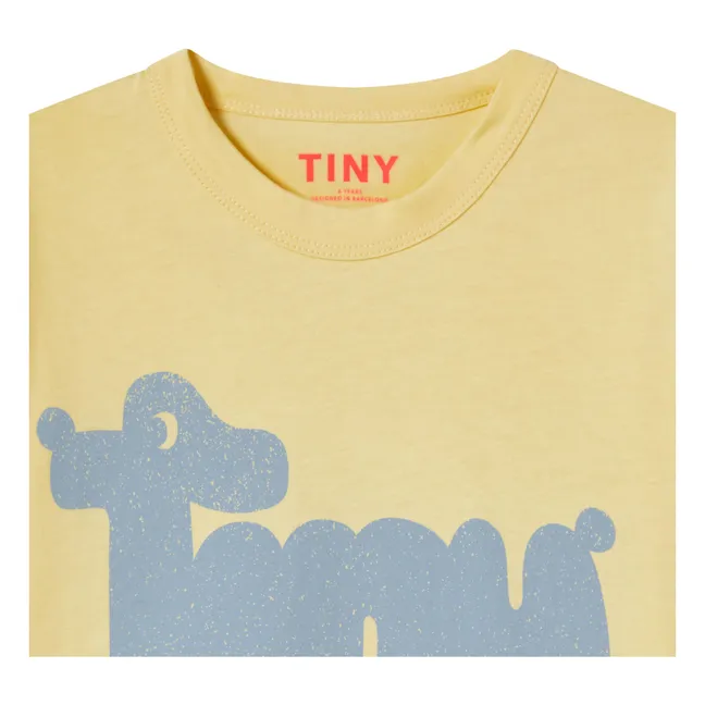 T-shirt Tiny Chien Coton Bio | Jaune pâle