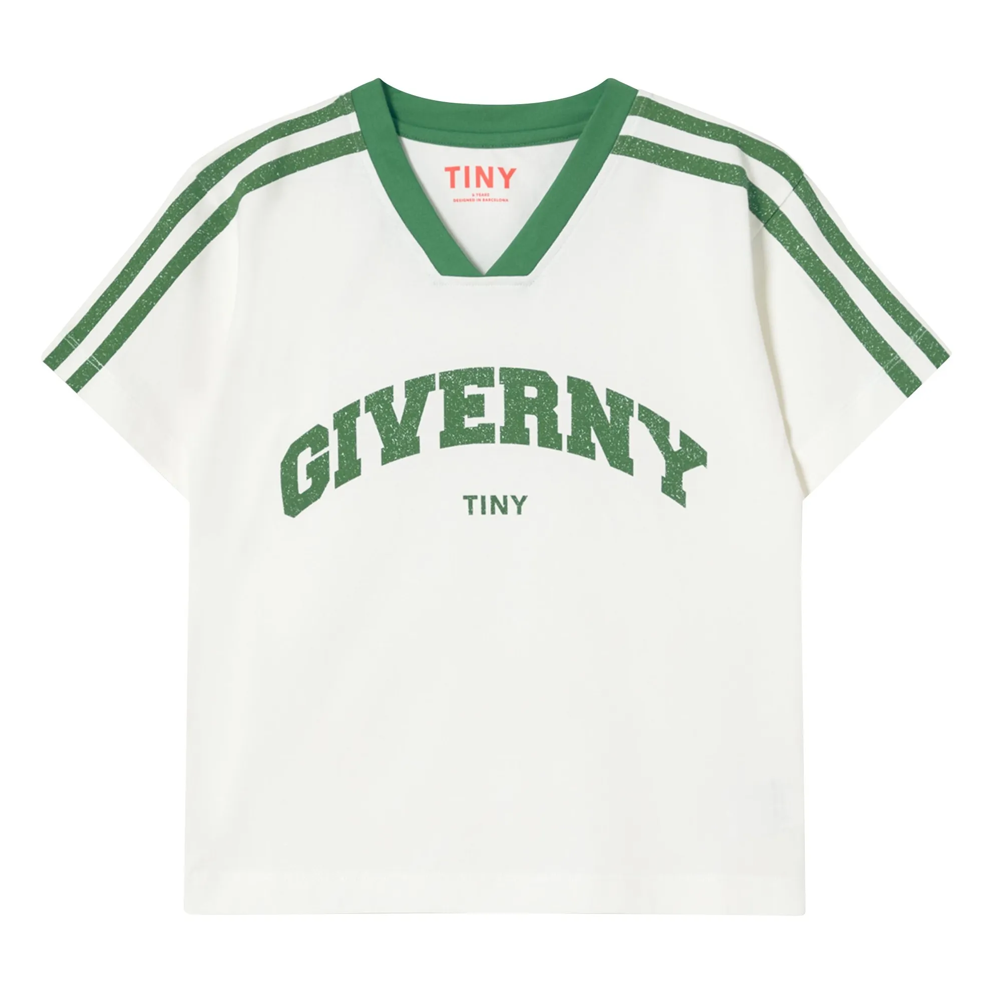 Tinycottons White Giverny Organic Cotton Contrast T-Shirt