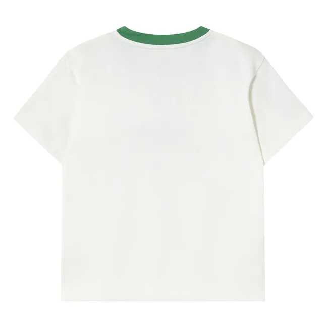 Giverny Organic Cotton Contrast T-Shirt | White